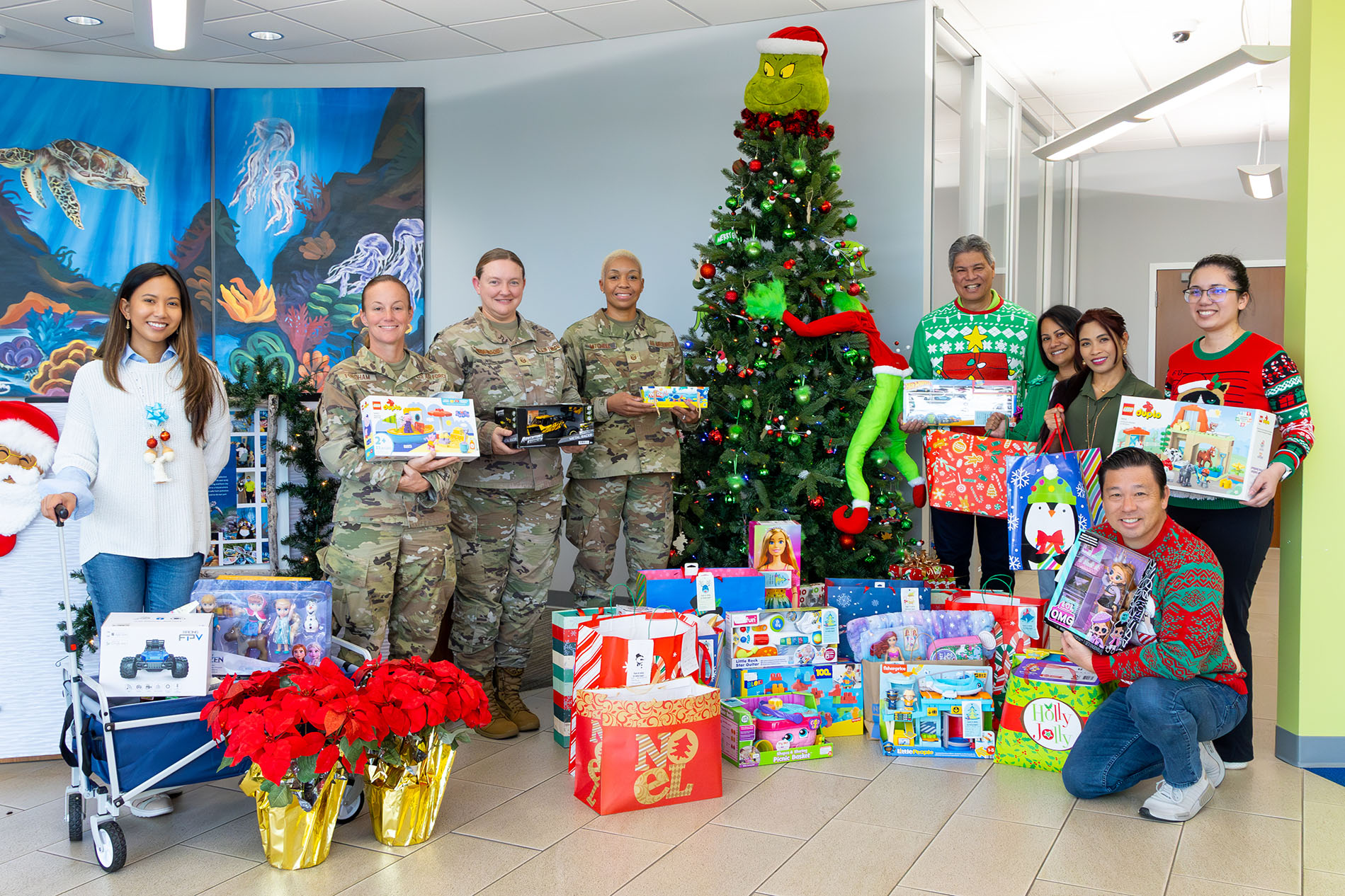 Employees and USAF personnel during our annual Angel Tree event